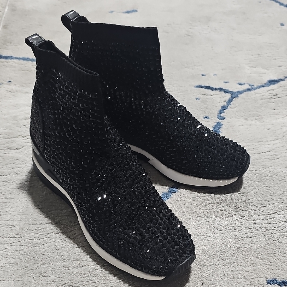 MICHAEL Michael Kors Black Sparkle Sneakers